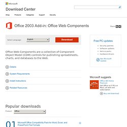 Office 2003 Add-in: Office Web Components