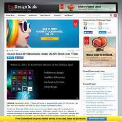 Adobe CC 2014 Direct Download Links: Creative Cloud 2014 Release