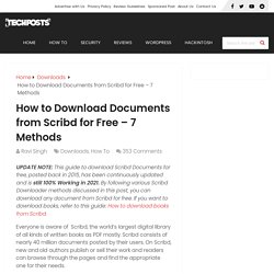 How to Download Documents from Scribd for free - 3 Tricks