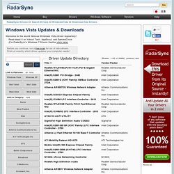 Free Windows Vista Drivers Update Scan at RadarSync