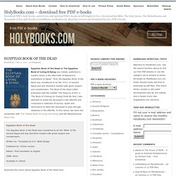 Download the Egyptian Book of the Dead full pdf e-book
