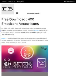 Free Download : 400 Emoticons Vector Icons