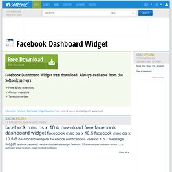 Download Facebook Dashboard Widget (Mac)