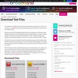 Download Test Files