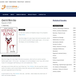 it stephen king epub download