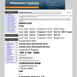 Download Free Fonts