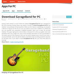 Download GarageBand for PC