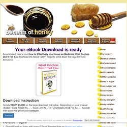 Free Download - Honey as a medicine ebook
