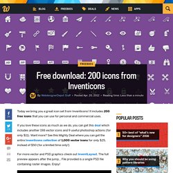 Free download: 200 Vector icons from Inventicons