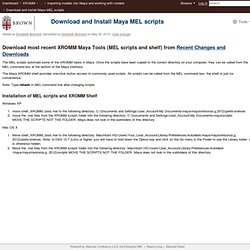 Download and Install Maya MEL scripts - XROMM