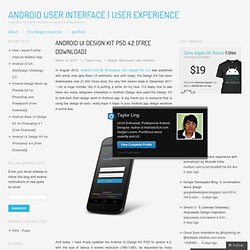 Android UI Design Kit PSD 4.2 [Free Download]
