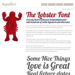 Download Lobster font. Impallari Type
