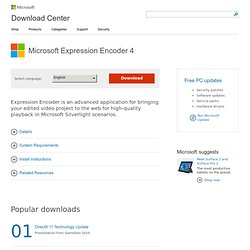 Download Expression Encoder 4 from Official Microsoft Download Center