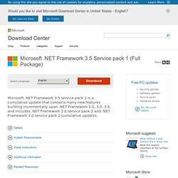.NET Framework 3.5 Service pack 1 (full package)