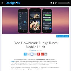 Free Download: Funky Tunes Mobile UI Kit