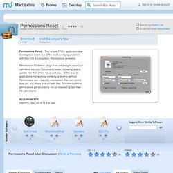 Download Permissions Reset for Mac - Helps solve Permissions problems