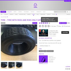 Download free 3D printing models Tyre - Tyre With Rims and Rims only (updated)