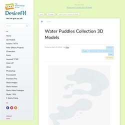 Download Water Puddles Collection 3D Models