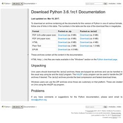 Download — Python 3.6.1rc1 documentation