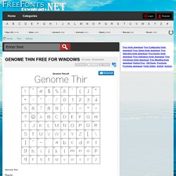 Download free Genome Thin font, free Genome-Thin.otf Regular font for Windows