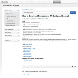 Nintendo 3DS - Download AR Cards
