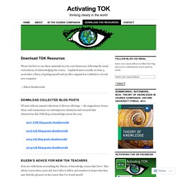 Download TOK Resources