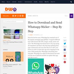 How to Download and Send Whatsapp Sticker - Step By Step