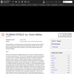 FILMING OTHELO by Orson Welles : pamstv
