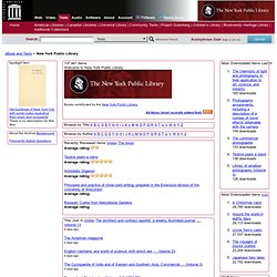 Internet Archive: NYPL Archives