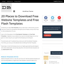 20 Places to Download Free Website Templates and Free Flash Templates