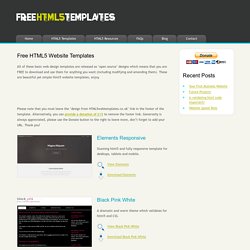 Free Download Simple Website Templates, Basic HTML Template
