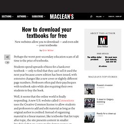 How to download your textbooks for free : Macleans OnCampus
