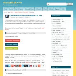 Fences Portable 1.01.143 Free Download - ThinstallSoft.com