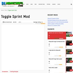 Download Toggle Sprint Mod for Minecraft  1.14.4/1.13.2/1.12.2/1.8.9