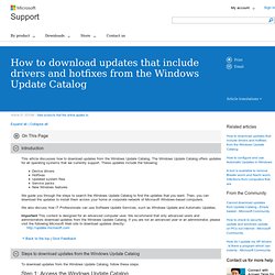 Windows Update Catalog