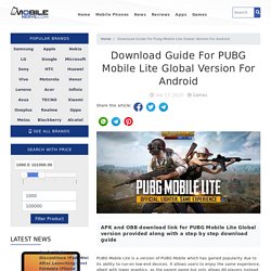Download Guide For PUBG Mobile Lite Global Version For Android