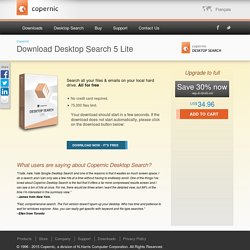 Download free version - Copernic Desktop Search 4 for Windows