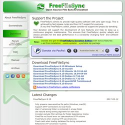 Download mirrors for FreeFileSync portable and local installation