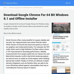 Download Google Chrome For 64 Bit Windows 8.1 and Offline Installer