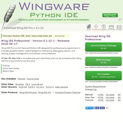 Download Wing IDE Pro v. 5.1.12 - Wingware Python IDE