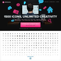 Minicons: 1500 Vector Icons for Wireframes and Interface Design. The Web’s largest Vector Icons Library!