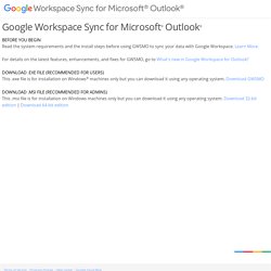 Download G Suite Sync for Microsoft® Outlook® - Google