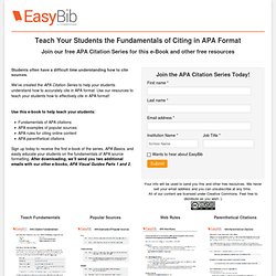 Download Your Free APA Citation Basics E-book