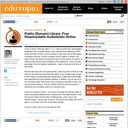 Public (Domain) Library: Free Downloadable Audiobooks Online
