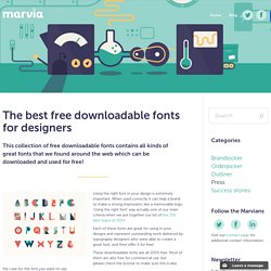 The best free downloadable fonts for designers - Getmarvia
