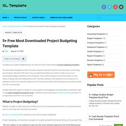 5+ Free Most Downloaded Project Budgeting Template - XL Template