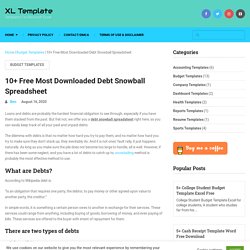 10+ Free Most Downloaded Debt Snowball Spreadsheet - XL Template