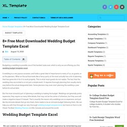 8+ Free Most Downloaded Wedding Budget Template Excel - XL Template