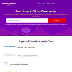 Download Linkedin Video Online FreeLinkedin Video Downloader