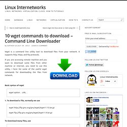 10 wget commands to download - Command Line Downloader